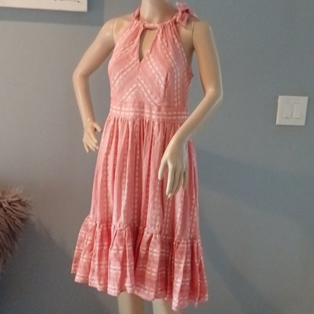 Eva Franco Striped Halter Dress